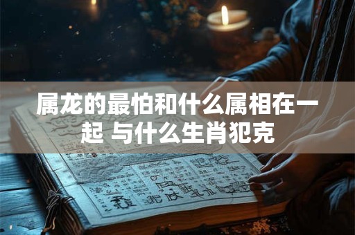 属龙的最怕和什么属相在一起 与什么生肖犯克