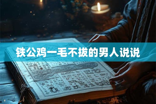 铁公鸡一毛不拔的男人说说