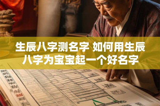 生辰八字测名字 如何用生辰八字为宝宝起一个好名字