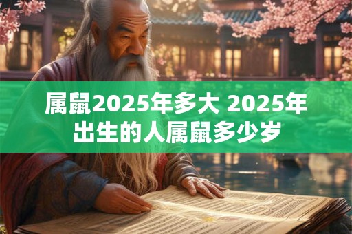 属鼠2025年多大 2025年出生的人属鼠多少岁