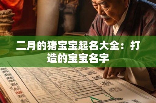 二月的猪宝宝起名大全：打造的宝宝名字