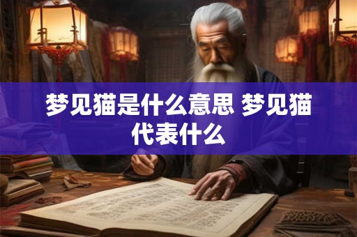 梦见猫是什么意思 梦见猫代表什么
