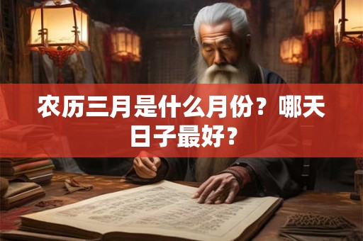 农历三月是什么月份?哪天日子最好? 农历三月是什么月份?哪天日子最好?