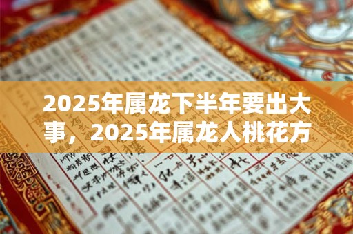 2025年属龙下半年要出大事，2025年属龙人桃花方位
