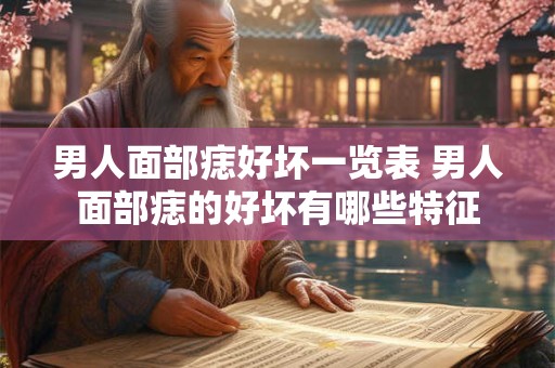男人面部痣好坏一览表 男人面部痣的好坏有哪些特征