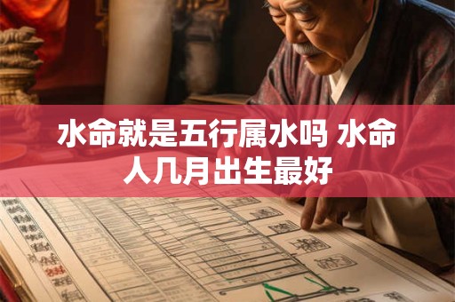 水命就是五行属水吗 水命人几月出生最好