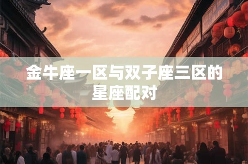 金牛座一区与双子座三区的星座配对