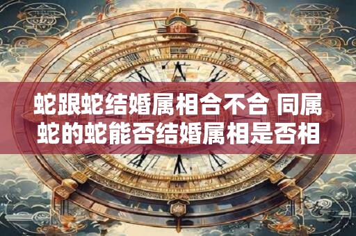 蛇跟蛇结婚属相合不合 同属蛇的蛇能否结婚属相是否相合