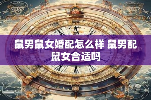 鼠男鼠女婚配怎么样 鼠男配鼠女合适吗