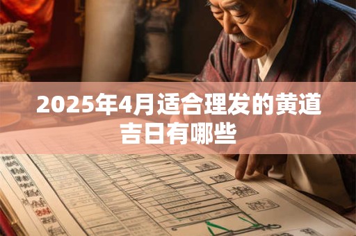 2025年4月适合理发的黄道吉日有哪些