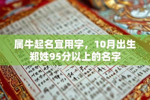 属牛起名宜用字，10月出生郑姓95分以上的名字
