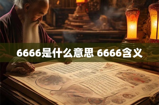 6666是什么意思 6666含义