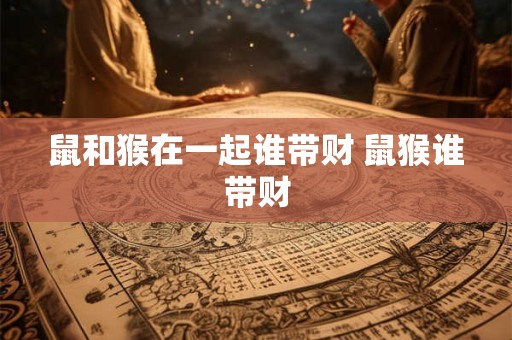鼠和猴在一起谁带财 鼠猴谁带财