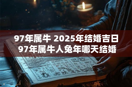 97年属牛 2025年结婚吉日 97年属牛人兔年哪天结婚好