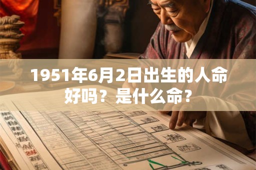 1951年6月2日出生的人命好吗？是什么命？