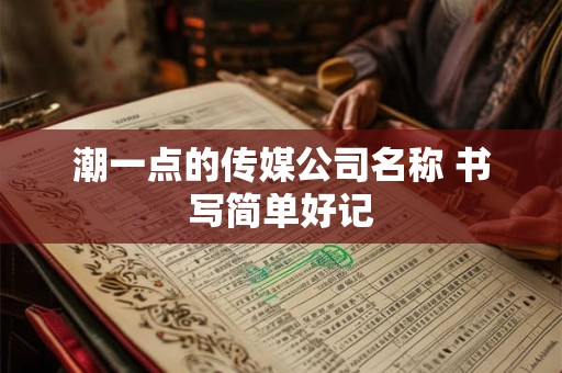潮一点的传媒公司名称 书写简单好记