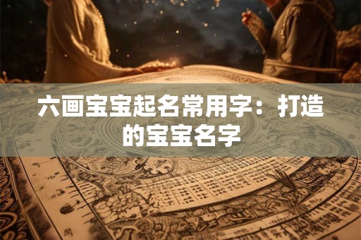 六画宝宝起名常用字：打造的宝宝名字