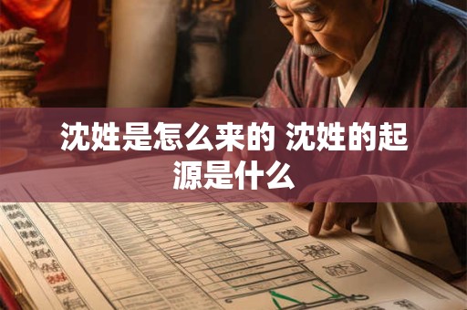 沈姓是怎么来的 沈姓的起源是什么