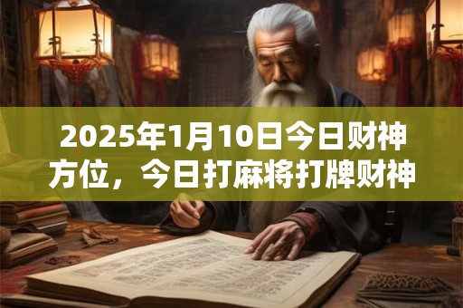 2025年1月10日今日财神方位，今日打麻将打牌财神方位