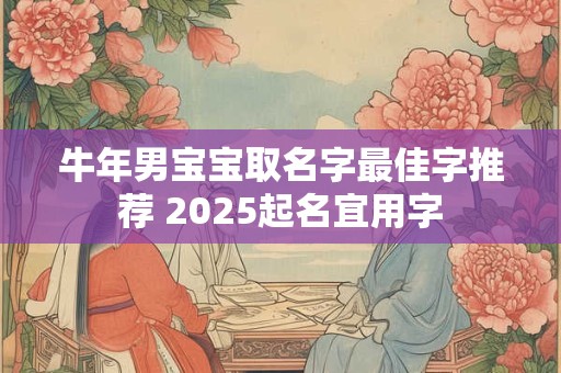 牛年男宝宝取名字最佳字推荐 2025起名宜用字 牛年男宝宝取名字最佳字推荐 2025起名宜用字