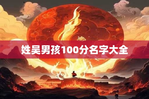 姓吴男孩100分名字大全 姓吴男孩100分名字大全