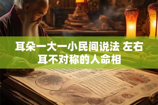 耳朵一大一小民间说法 左右耳不对称的人命相
