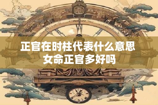 正官在时柱代表什么意思 女命正官多好吗