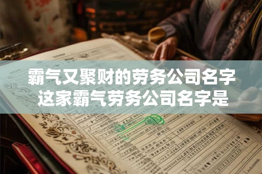 霸气又聚财的劳务公司名字 这家霸气劳务公司名字是什么又如何大聚财