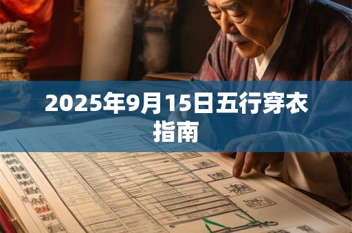 2025年9月15日五行穿衣指南