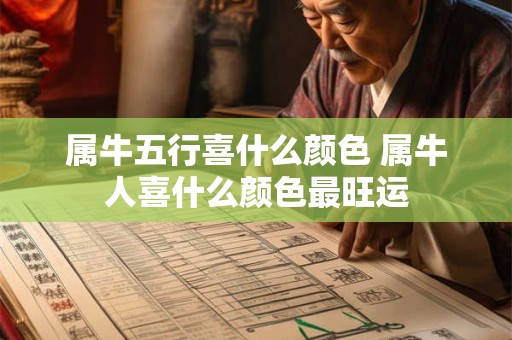 属牛五行喜什么颜色 属牛人喜什么颜色最旺运