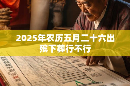 2025年农历五月二十六出殡下葬行不行