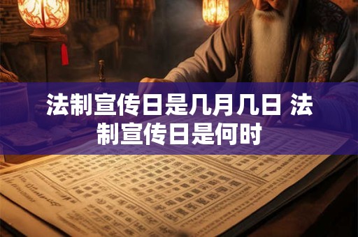法制宣传日是几月几日 法制宣传日是何时
