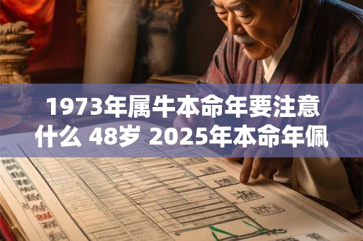 1973年属牛本命年要注意什么 48岁 2025年本命年佩戴什么好