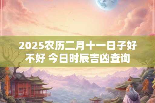2025农历二月十一日子好不好 今日时辰吉凶查询