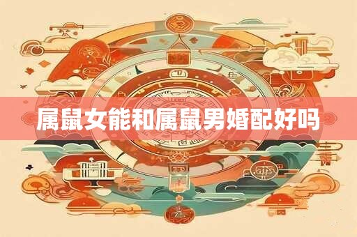 属鼠女能和属鼠男婚配好吗