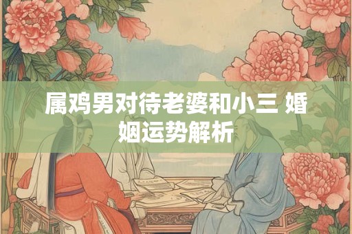 属鸡男对待老婆和小三 婚姻运势解析