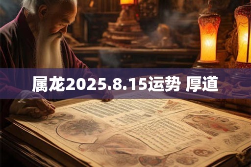属龙2025.8.15运势 厚道