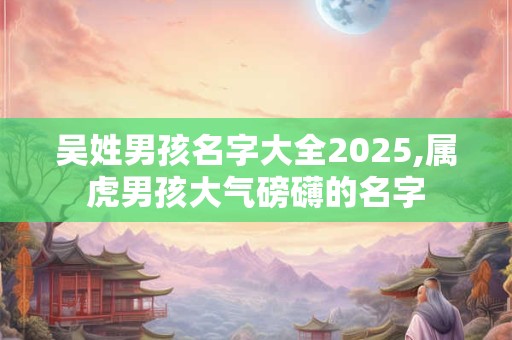吴姓男孩名字大全2026,属虎男孩大气磅礴的名字