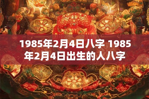 1985年2月4日八字 1985年2月4日出生的人八字