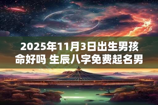 2025年11月3日出生男孩命好吗 生辰八字免费起名男孩