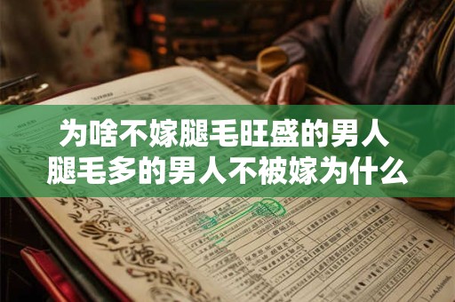 为啥不嫁腿毛旺盛的男人 腿毛多的男人不被嫁为什么