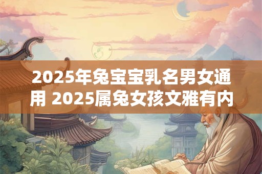 2025年兔宝宝乳名男女通用 2025属兔女孩文雅有内涵名字