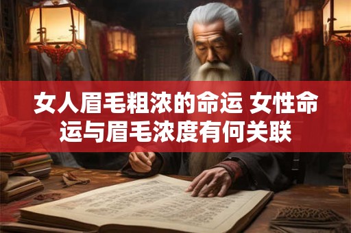 女人眉毛粗浓的命运 女性命运与眉毛浓度有何关联
