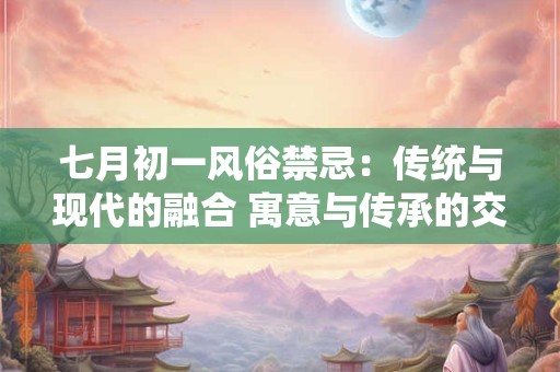 七月初一风俗禁忌：传统与现代的融合 寓意与传承的交织