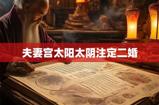 夫妻宫太阳太阴注定二婚