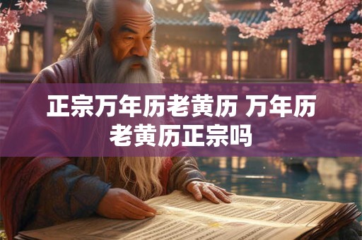 正宗万年历老黄历 万年历老黄历正宗吗