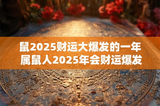 鼠2025财运大爆发的一年 属鼠人2025年会财运爆发吗