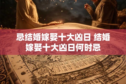 忌结婚嫁娶十大凶日 结婚嫁娶十大凶日何时忌
