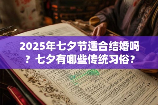 2025年七夕节适合结婚吗？七夕有哪些传统习俗？