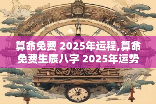 算命免费 2025年运程,算命免费生辰八字 2025年运势